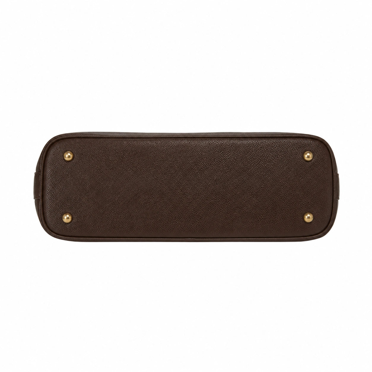 Opelcarry Dark Brown Faux Leather Dome Handbag