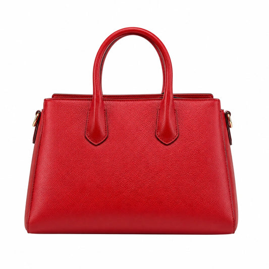 Opelcarry Red Faux Leather Handbag