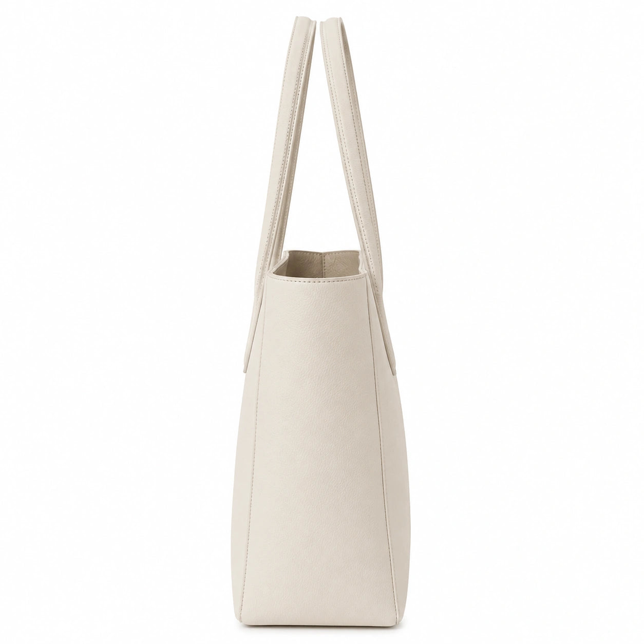 Opelcarry Beige Faux Leather Tote Bag